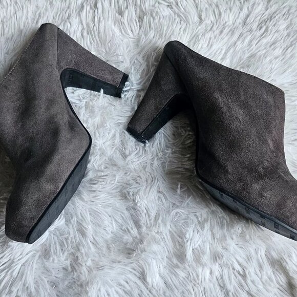 Cordani Shoes - Cordani Calzature Women Mule Shoes Gray Suede Leather Heel Sandal Size 39.5 9US